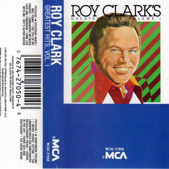 roy clark greatest hits vol. 1 cassette - guitar hee haw folsom prison blues - Picture 1 of 1